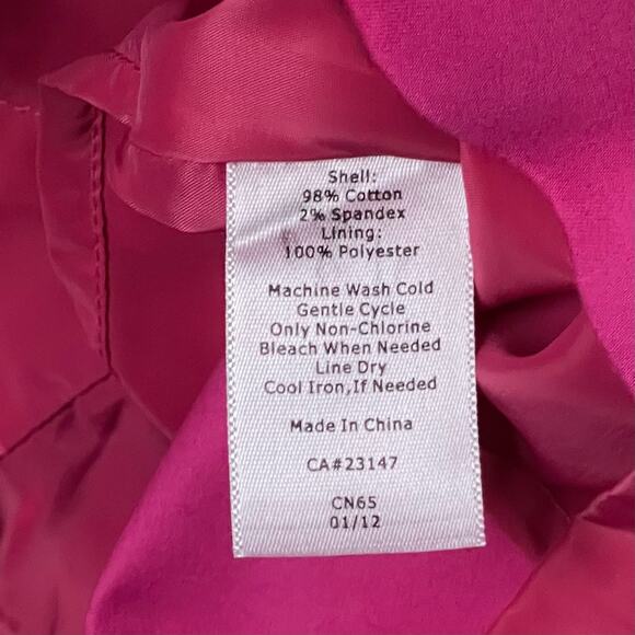 Talbots Pink A-Line Skirt Size 18 – Cotton Blend, Lined with Front Pleat - Picture 7 of 9